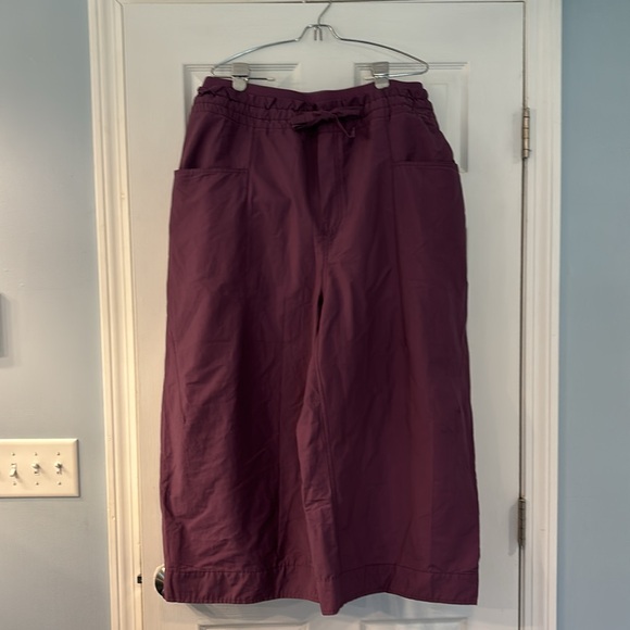 NWOT Free People Fresh Start Pants in Black Tea Mulberry, size XL - Picture 4 of 11